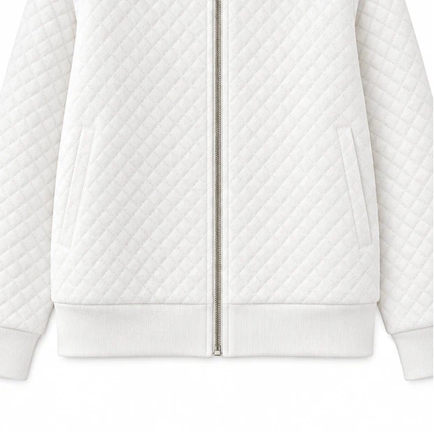 Overa – Diamond-Quilted Zip-Front Jacket