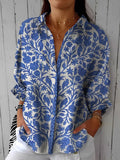 Vivienne – Blue Floral Blouse