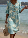 Casual Women's Dress with Floral Print