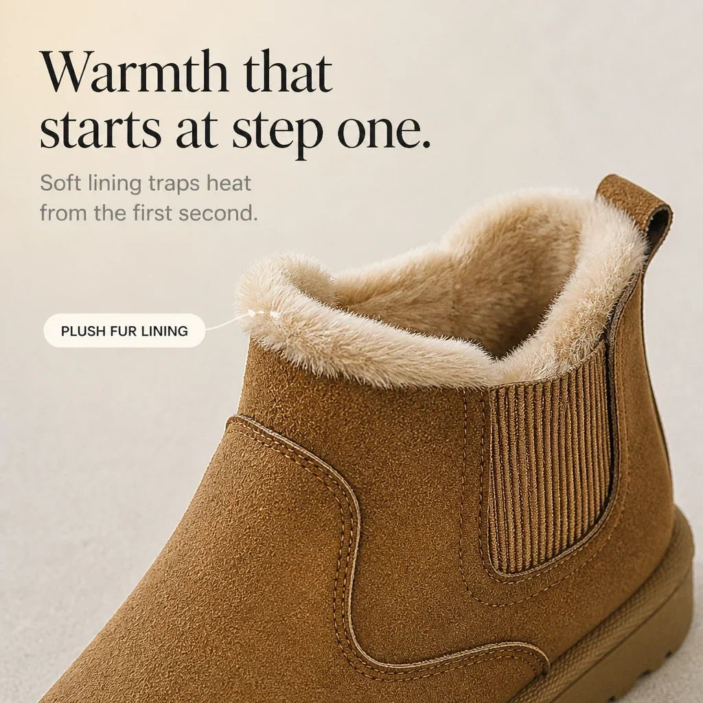 Snowelle – Plush-Lined Slip-On Ankle Boots
