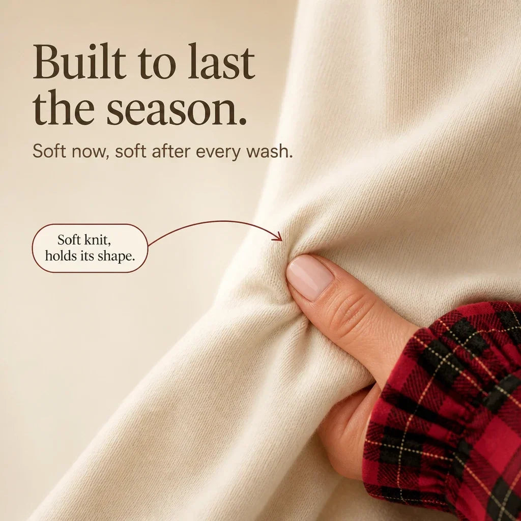 Plaidella – Plaid Ruffle Off-Shoulder Sweatshirt