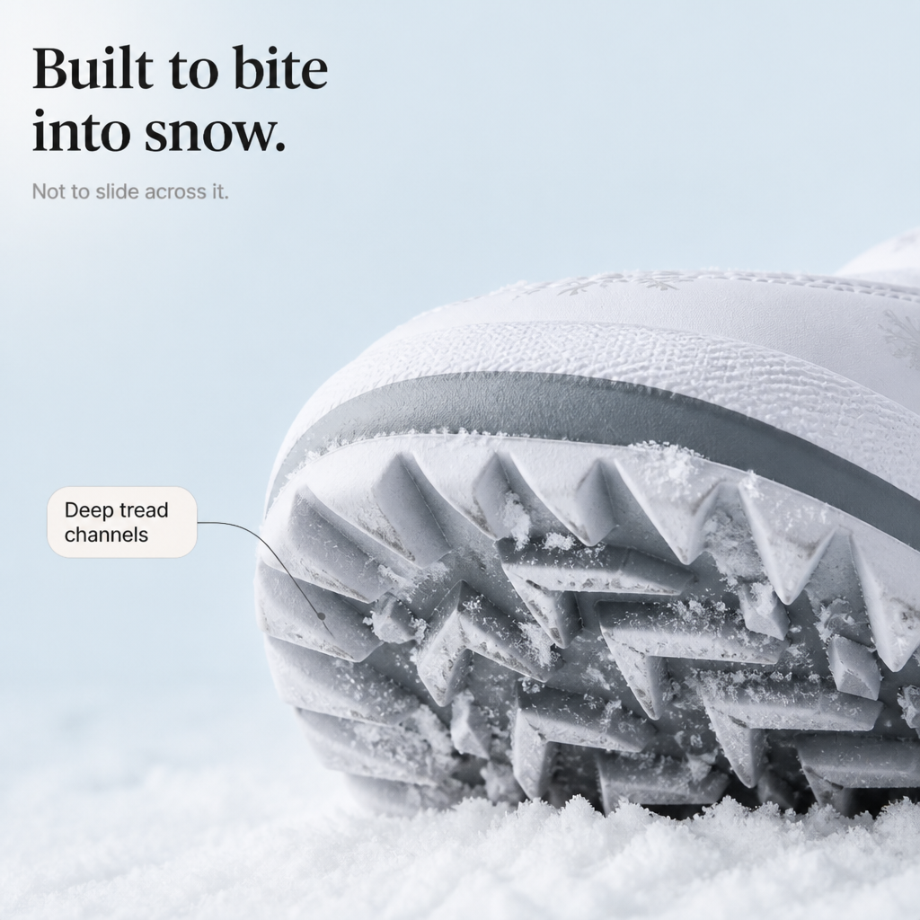 Frostelle – Snowflake-Print Plush-Lined Winter Boots