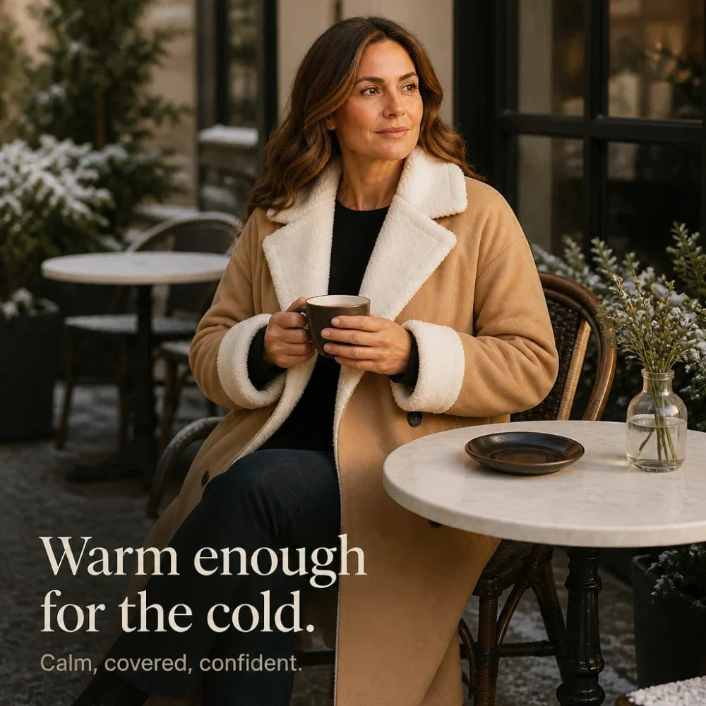 Everleigh – Camel Sherpa-Lined-Look Winter Coat