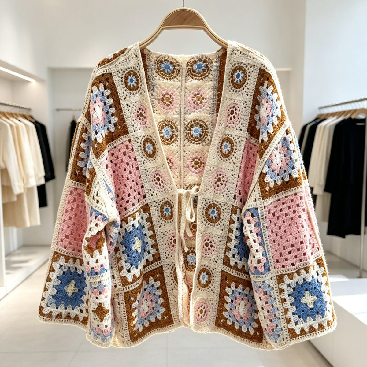 Marisol | Hollow Crochet Open Cardigan