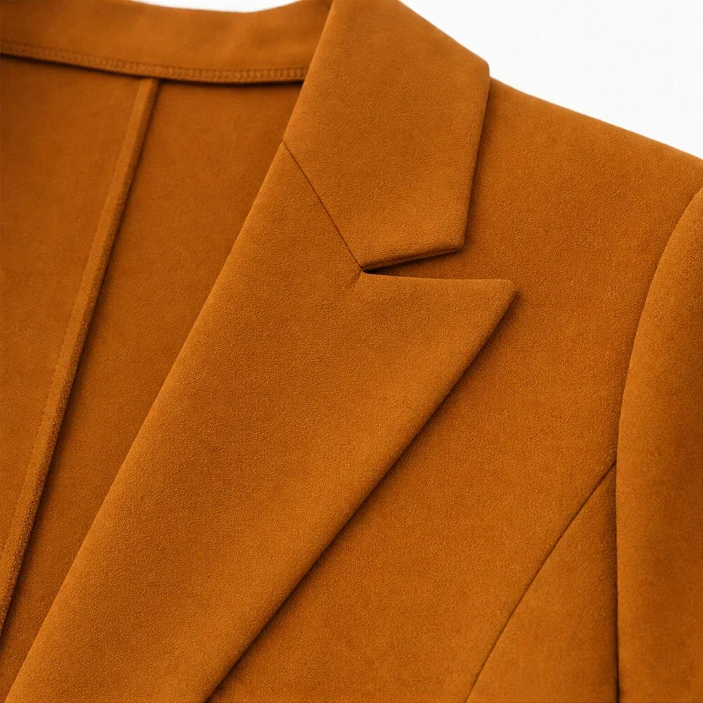 Elowen – Double-Breasted Longline Coat And Trouser Suit