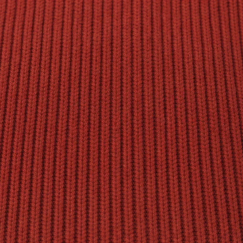Ribbella – Ribbed Knit Full-Zip Collared Cardigan