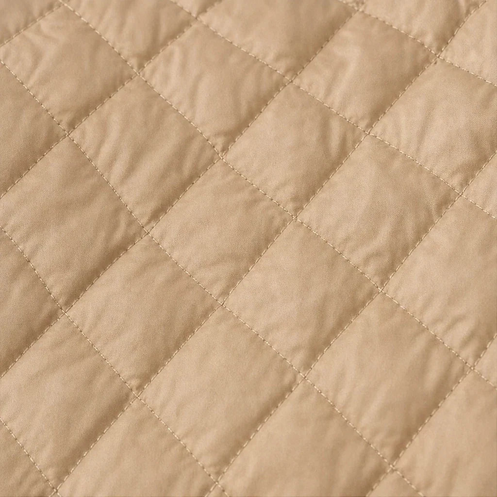 Loredana – Button-Front Quilted Mid-Season Jacket