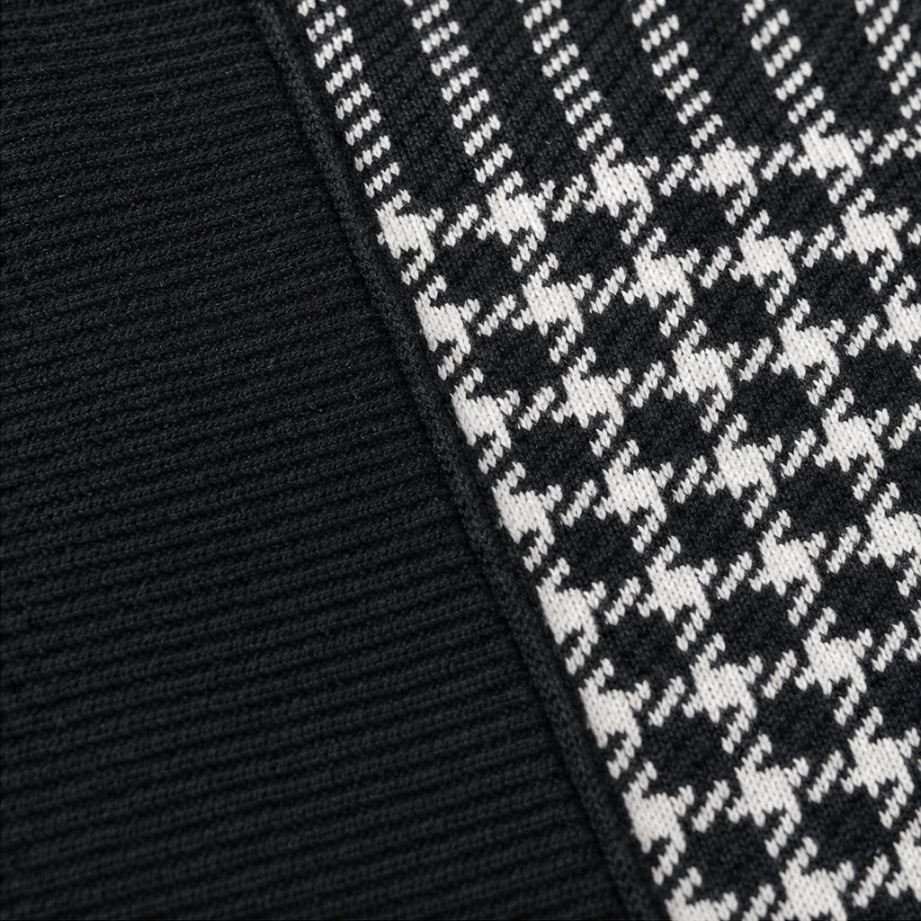 Plaidelle – Asymmetric Plaid Panel Knit Sweater