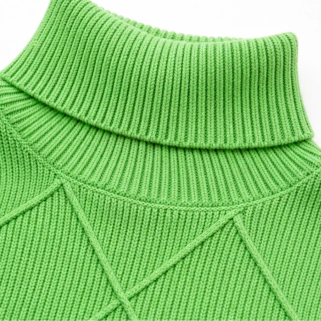 Argylelle – Diamond-Knit Turtleneck Sweater