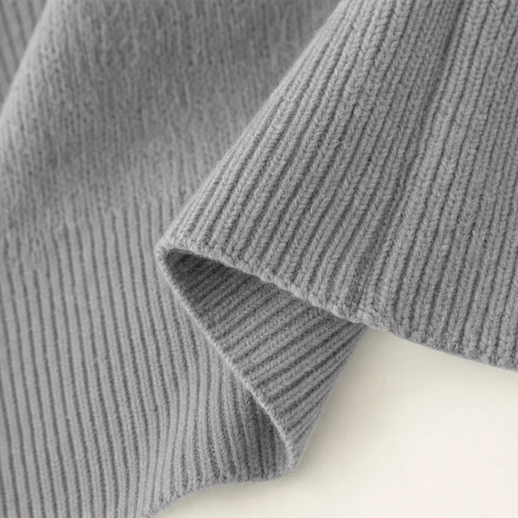 Veloura – Oversized Turtleneck Pocket Poncho Sweater