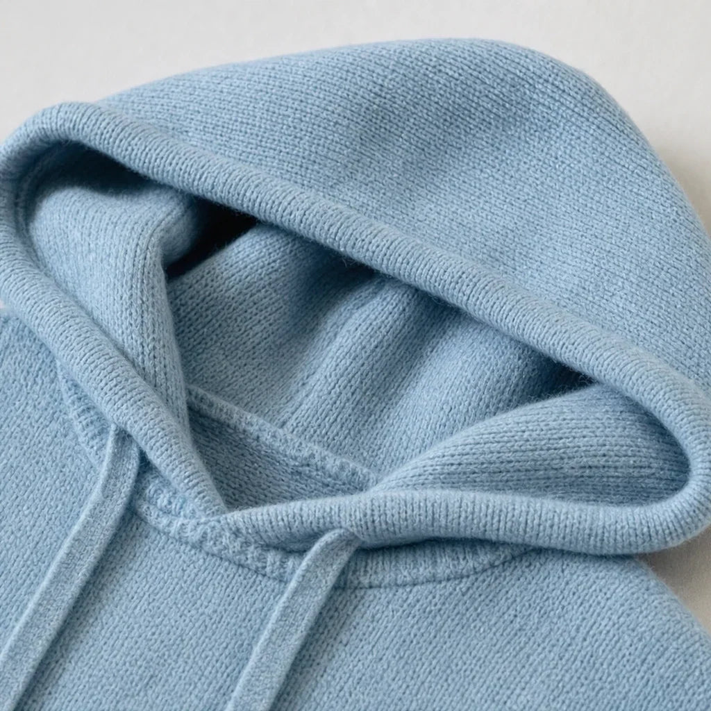 Easewell – Dropped-Shoulder Knit Hoodie