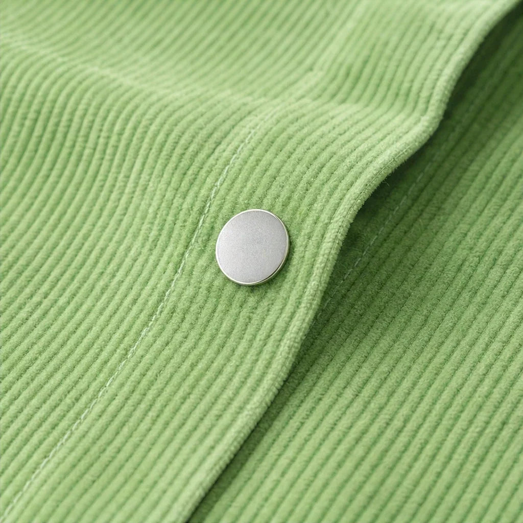 Cordelia – Fine-Ribbed Corduroy-Look Button-Front Shirt