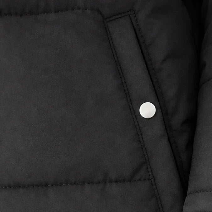 Vellora – Long Quilted Hooded Winter Coat