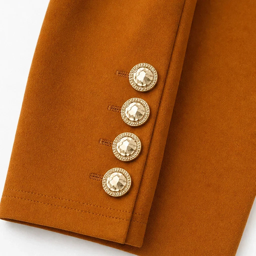 Elowen – Double-Breasted Longline Coat And Trouser Suit