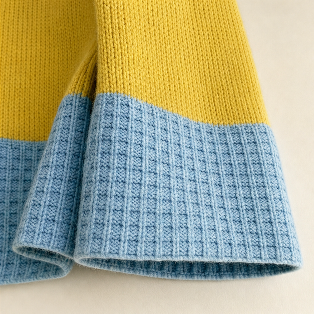 Vivelyn – Color-Block V-Neck Knit Cardigan