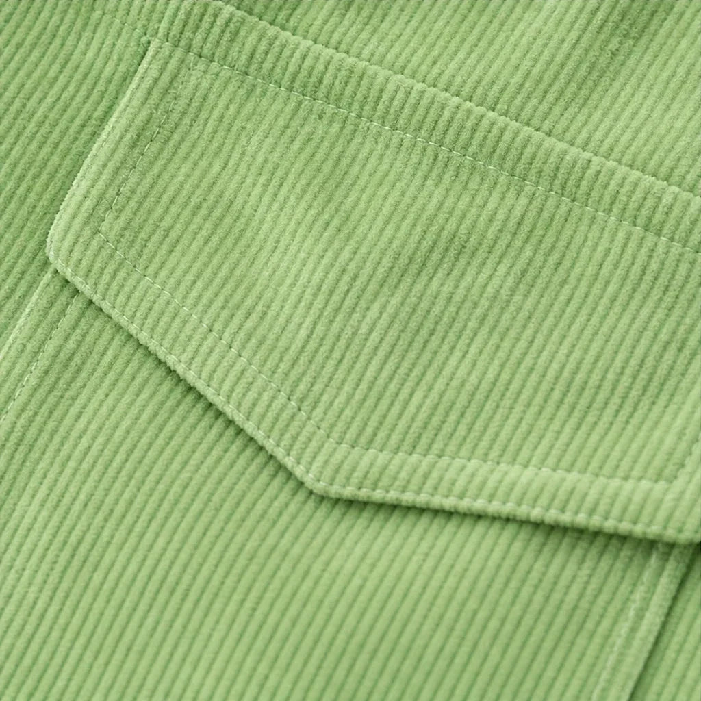 Cordelia – Fine-Ribbed Corduroy-Look Button-Front Shirt