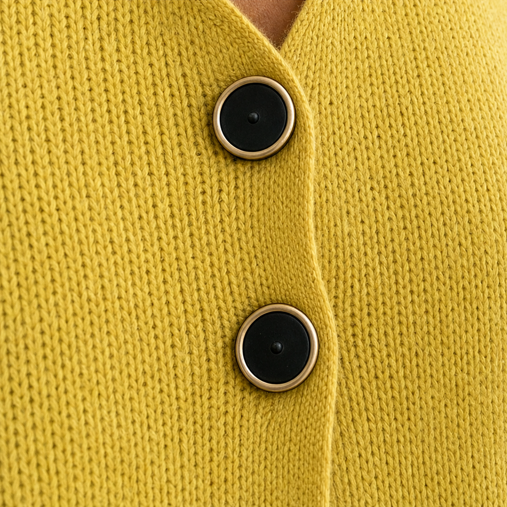 Vivelyn – Color-Block V-Neck Knit Cardigan