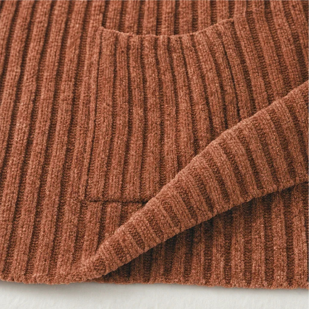 Cozyline – Ribbed Mock Neck Pocket Tunic