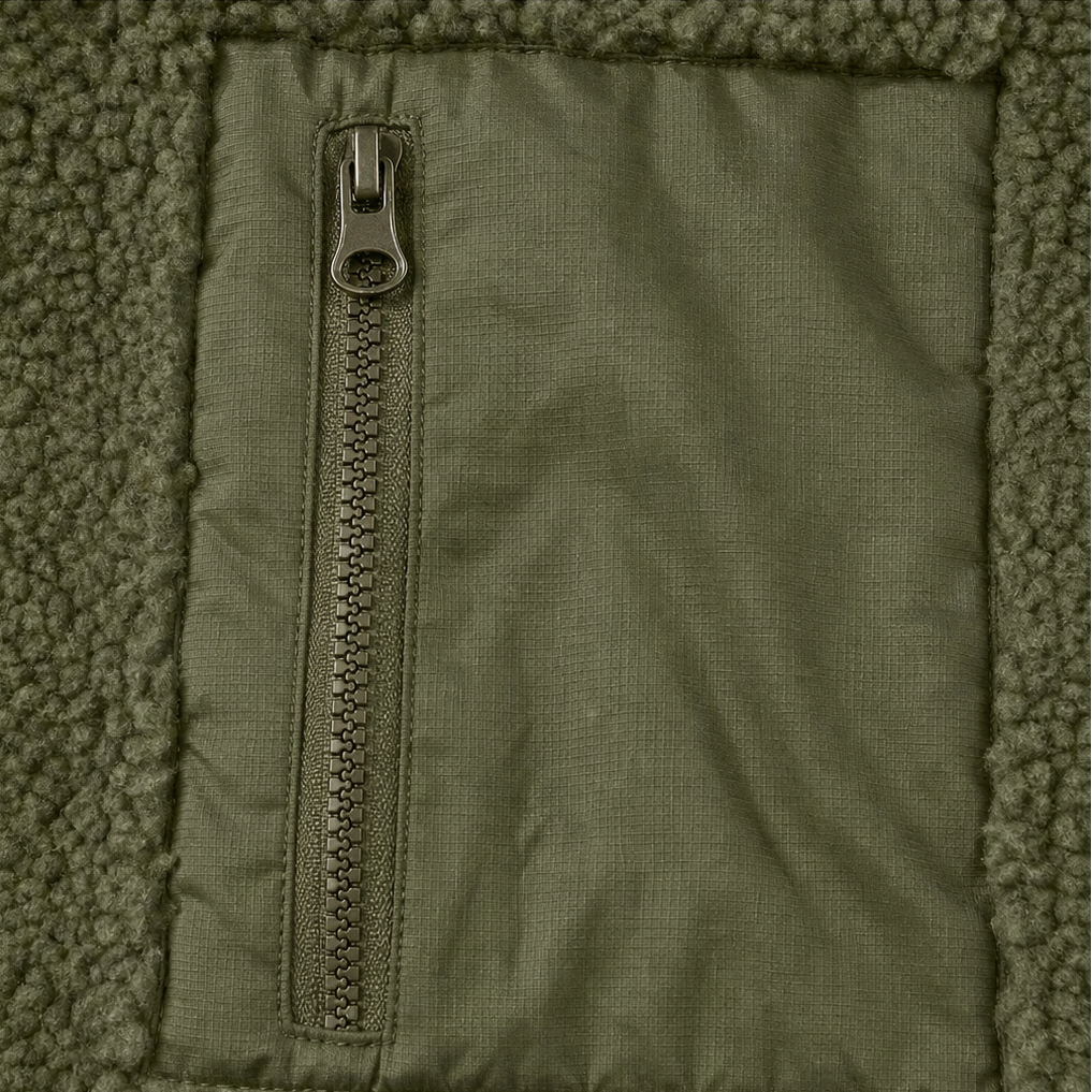 Veluna – Fleece-Look Zip-Up Winter Jacket