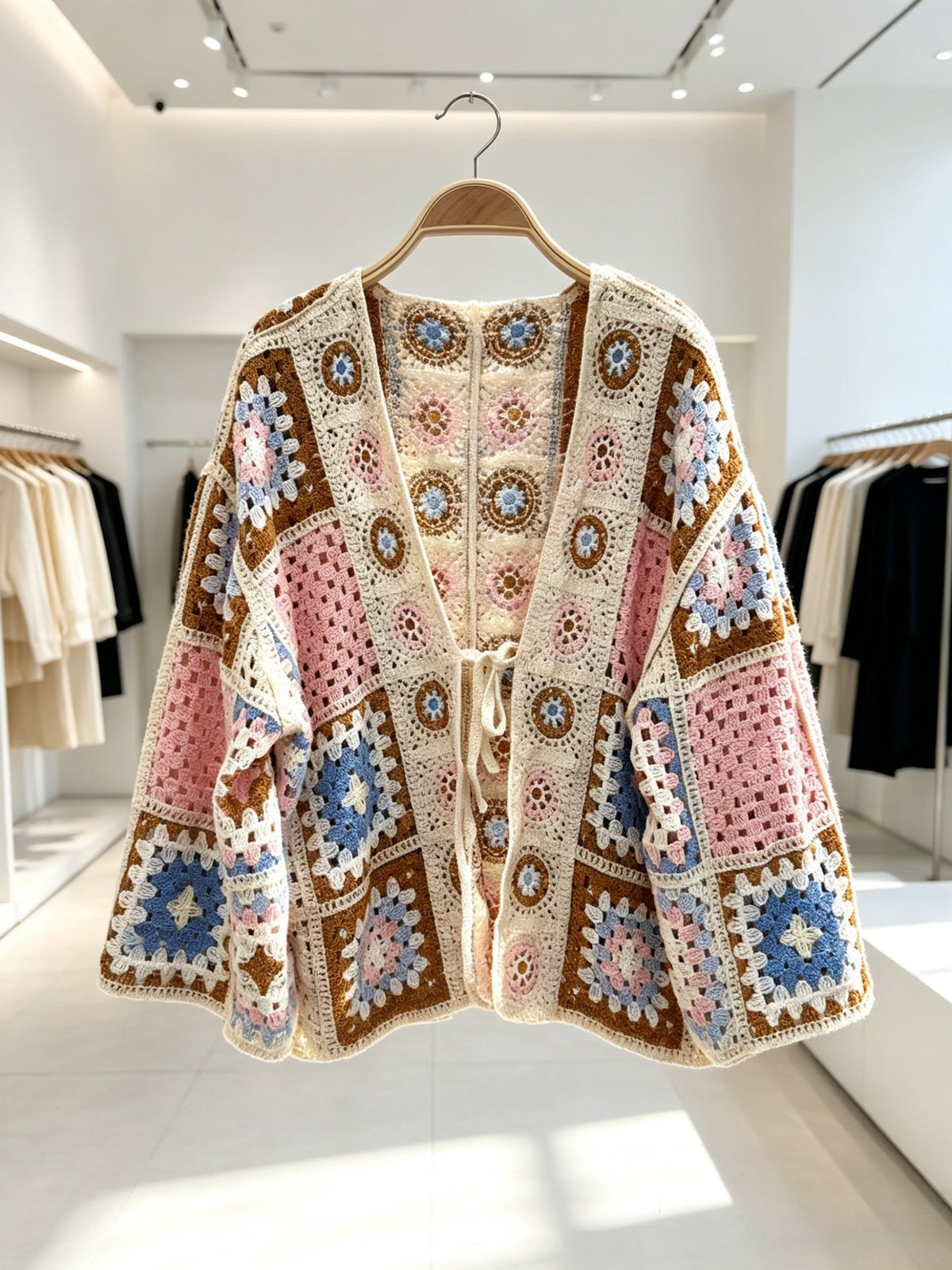 Marisol | Hollow Crochet Open Cardigan