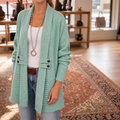 Everdrape – Textured Shawl Collar Wool-Blend Cardigan