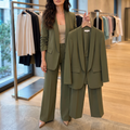 Marlowe Set – Shawl-Collar Blazer And Wide-Leg Pants Set