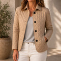 Loredana – Button-Front Quilted Mid-Season Jacket