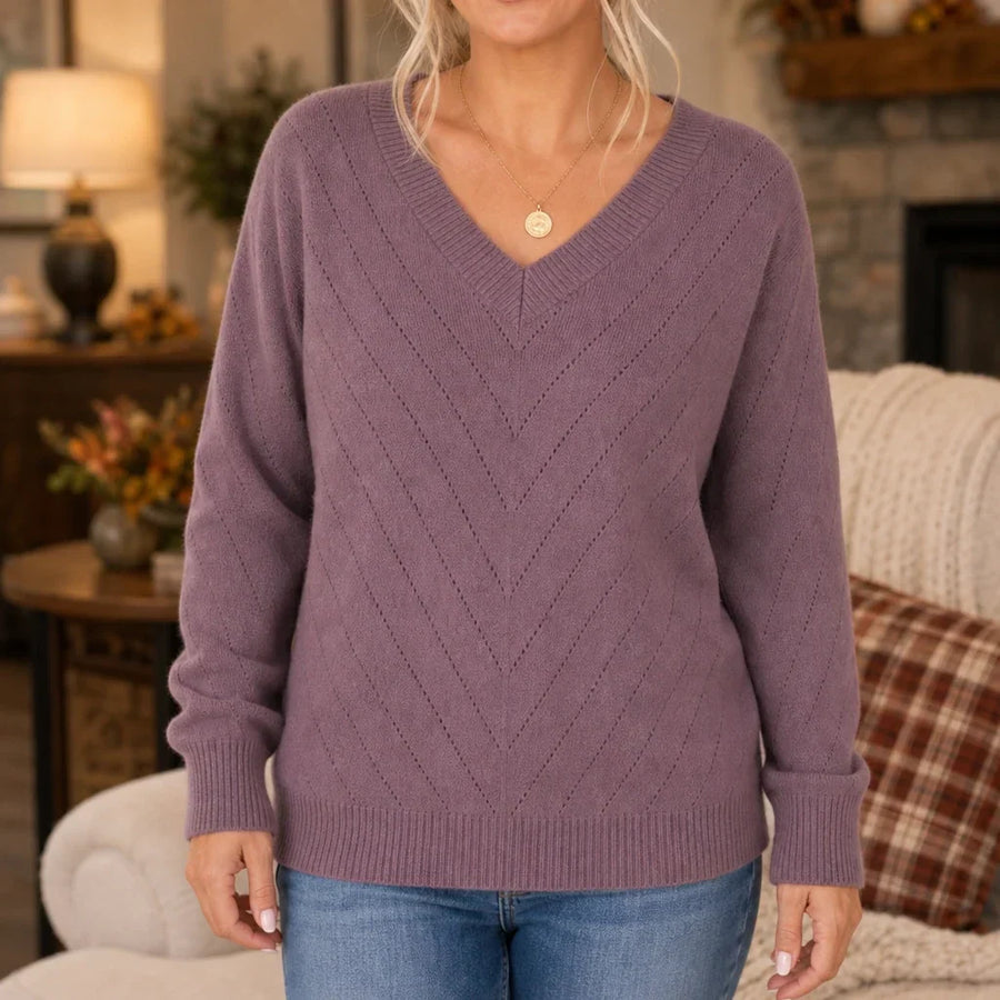 Vivia Knit – Pointelle Viscose Sweater
