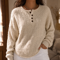 Autumbre – Chunky Knit Button Henley Sweater