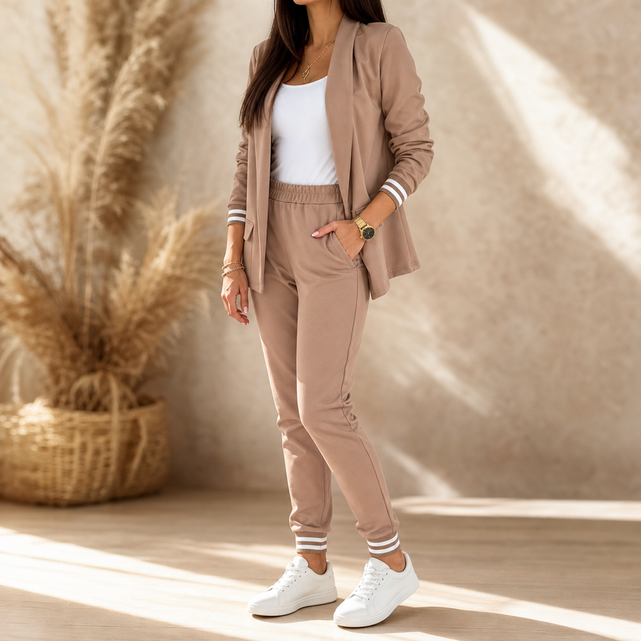 Vellora – Open-Front Blazer And Trouser Set