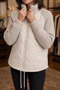 Knitpuff – Knit-Panel Quilted Patchwork Puffer Jacket