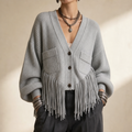 Overa – Long Fringe Open-Front Cardigan