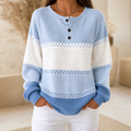Waffleton – Layered Color-Block Henley Sweater
