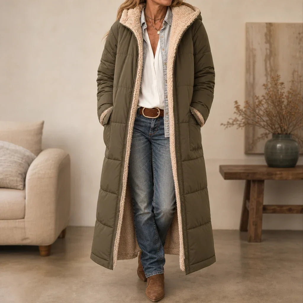 Revera – Reversible Hooded Longline Puffer Coat