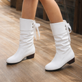 Archwell – Ruched Ribbon Mid-Calf Boots