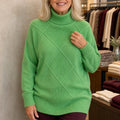 Argylelle – Diamond-Knit Turtleneck Sweater