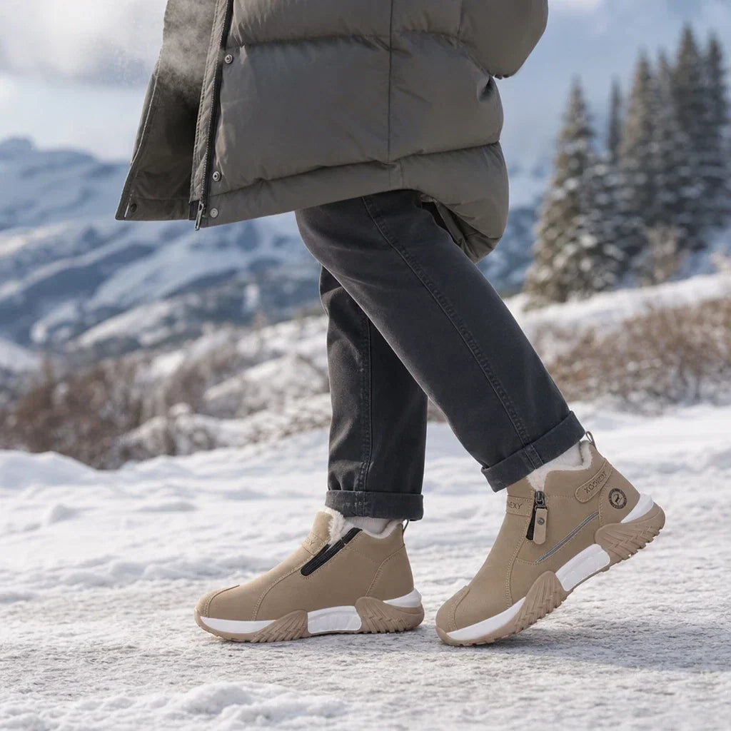 Frostelle – Fleece-Lined Zip Ankle Winter Boots