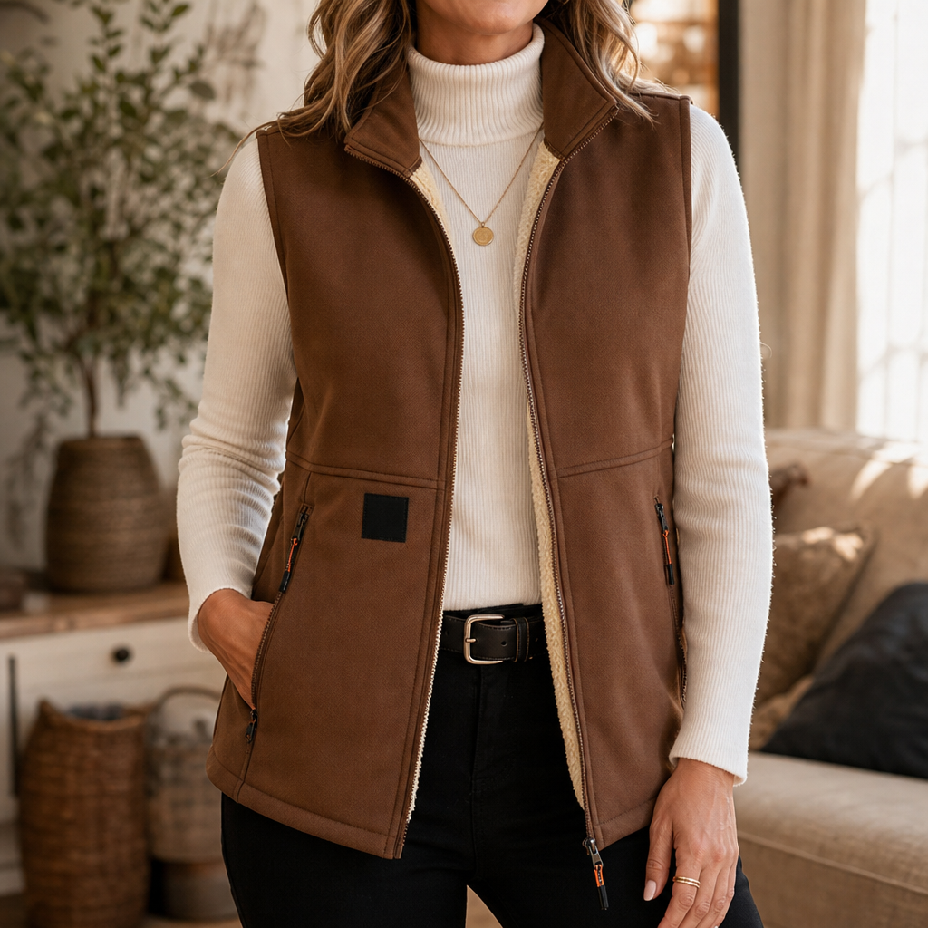 Cozycrest – Plush-Lined Sleeveless Winter Vest
