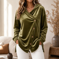 Velvenne – Asymmetric Button-Front Hoodie