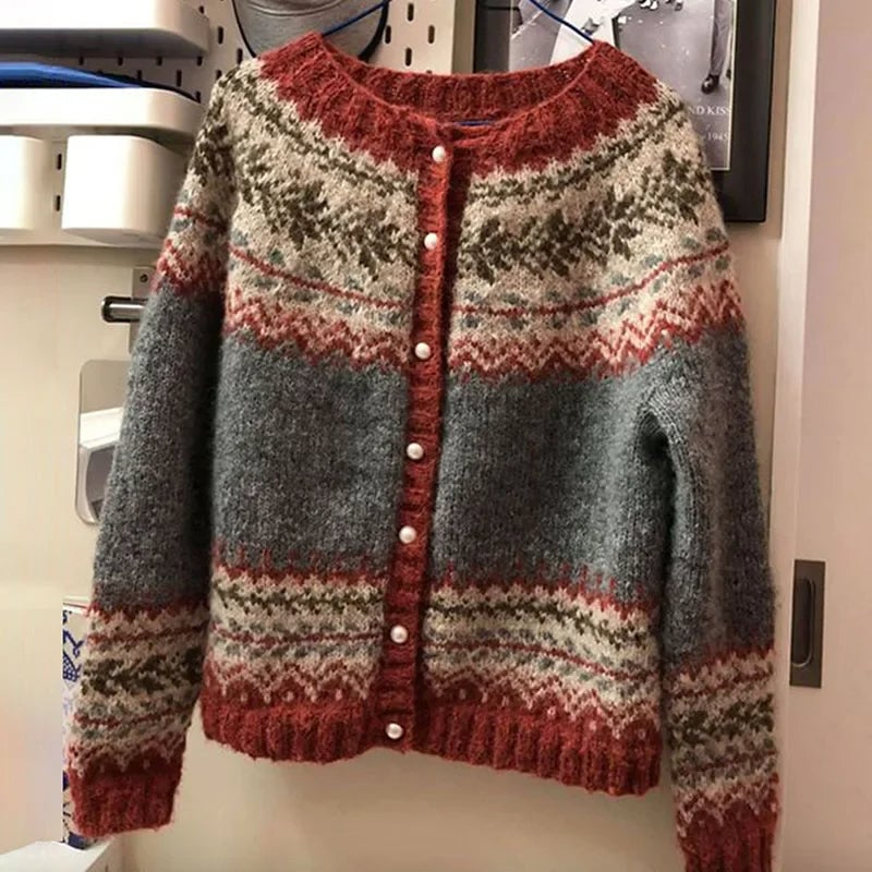 Atasha | Fair Isle Knit Cardigan