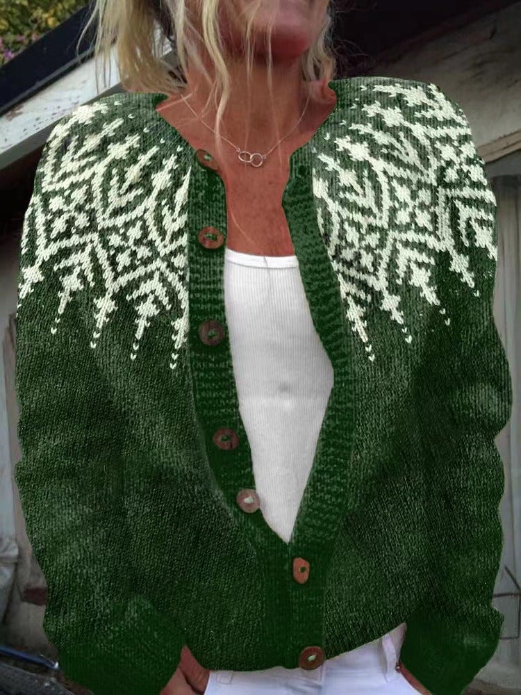 Brigitte | Fair Isle Knit Cardigan