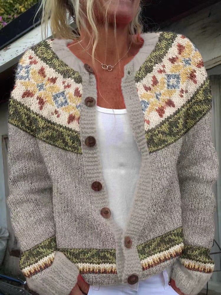 Autumn | Fair Isle Knit Cardigan