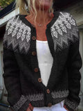 Nevaeh | Fair Isle Knit Cardigan