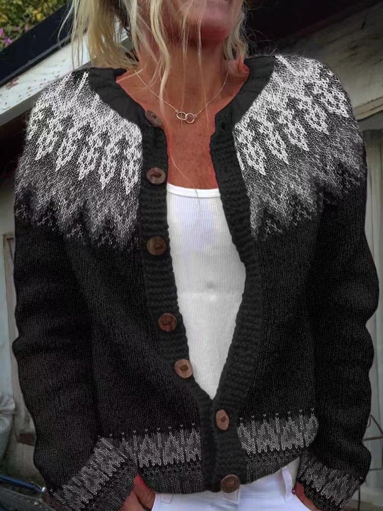 Nevaeh | Fair Isle Knit Cardigan