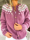 Maya | Fair Isle Knit Cardigan