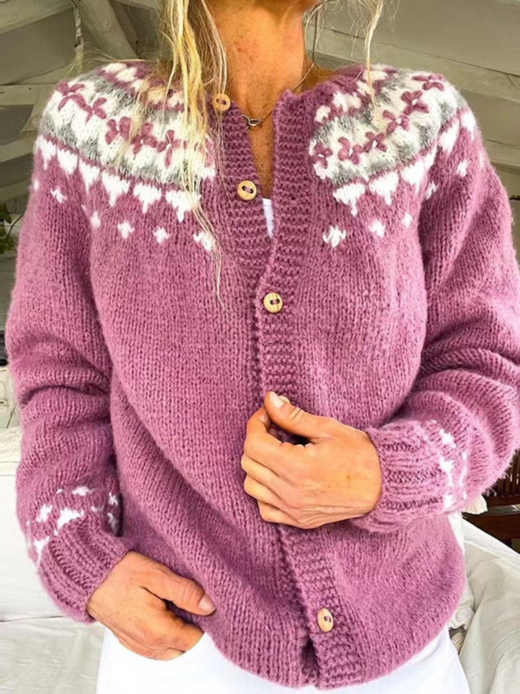 Maya | Fair Isle Knit Cardigan