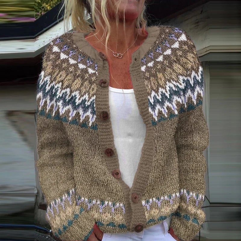 Cora | Fair Isle Knit Cardigan