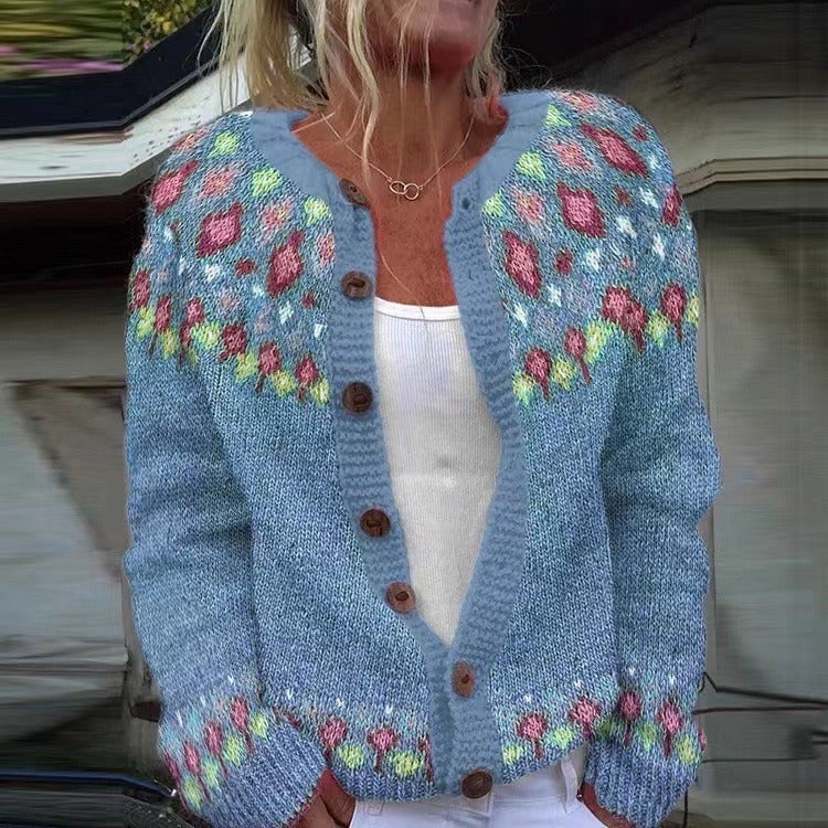Quinnie | Fair Isle Knit Cardigan