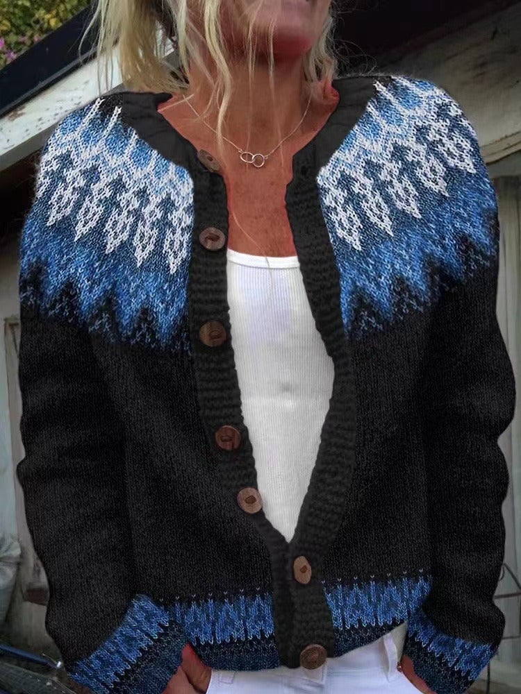 Givanna | Fair Isle Knit Cardigan