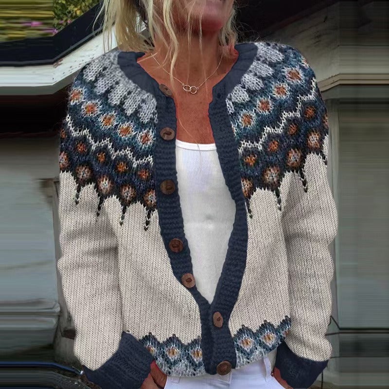 Kylie | Fair Isle Knit Cardigan